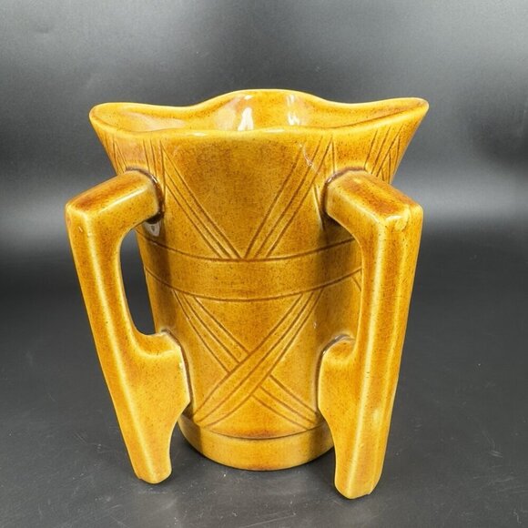 VTG Ireland Pottery Vase Grafton Street Dublin Vase With Four Handles Flower Pot - Picture 5 of 11